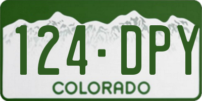CO license plate 124DPY