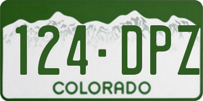 CO license plate 124DPZ