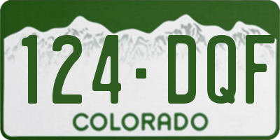 CO license plate 124DQF