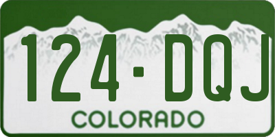CO license plate 124DQJ