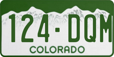 CO license plate 124DQM
