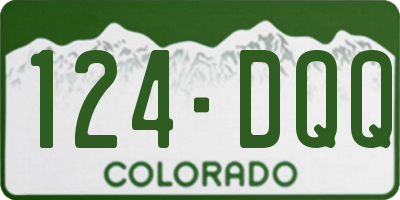 CO license plate 124DQQ