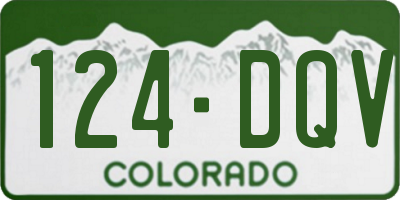 CO license plate 124DQV