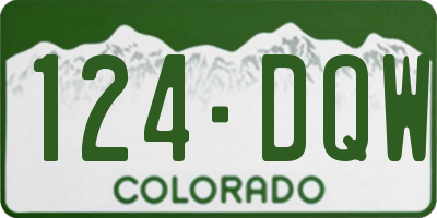 CO license plate 124DQW