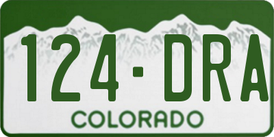 CO license plate 124DRA