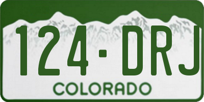 CO license plate 124DRJ