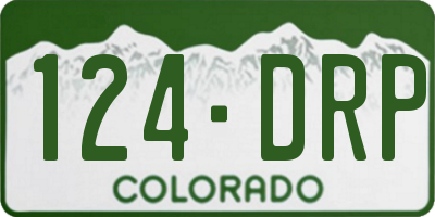CO license plate 124DRP