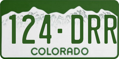 CO license plate 124DRR