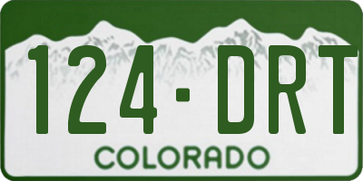 CO license plate 124DRT