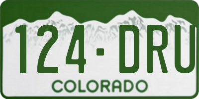 CO license plate 124DRU