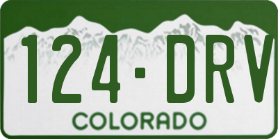 CO license plate 124DRV