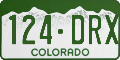 CO license plate 124DRX