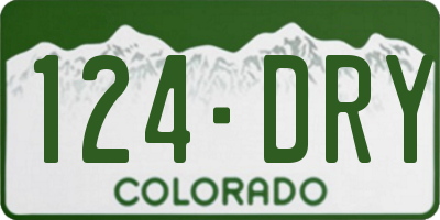 CO license plate 124DRY