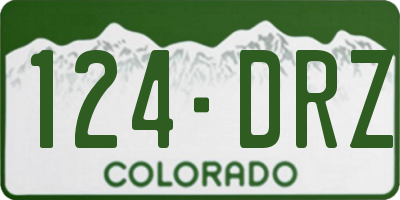 CO license plate 124DRZ