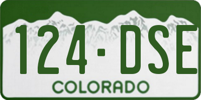CO license plate 124DSE
