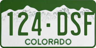 CO license plate 124DSF
