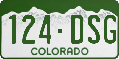 CO license plate 124DSG