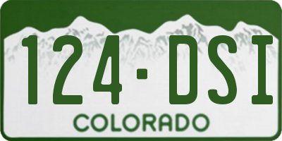 CO license plate 124DSI