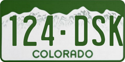 CO license plate 124DSK