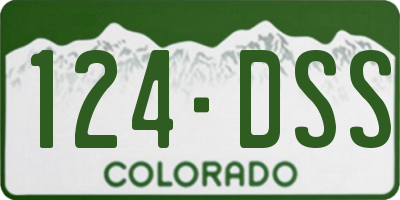 CO license plate 124DSS