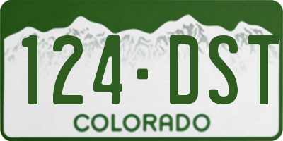 CO license plate 124DST