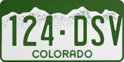 CO license plate 124DSV