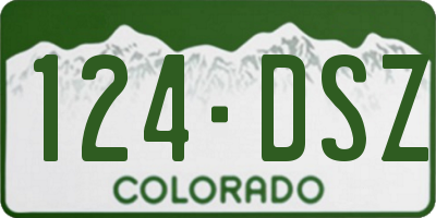 CO license plate 124DSZ