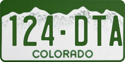 CO license plate 124DTA