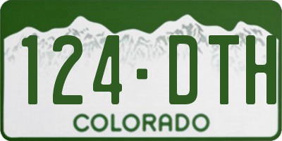 CO license plate 124DTH