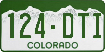 CO license plate 124DTI