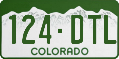 CO license plate 124DTL