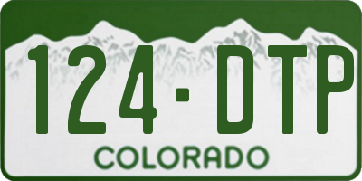 CO license plate 124DTP