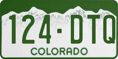 CO license plate 124DTQ