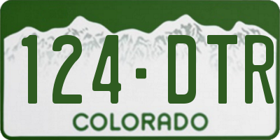 CO license plate 124DTR