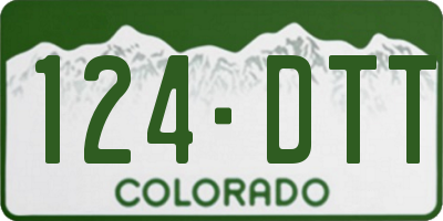 CO license plate 124DTT