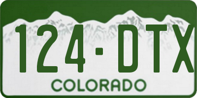 CO license plate 124DTX