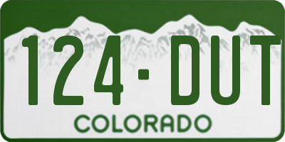 CO license plate 124DUT