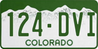 CO license plate 124DVI