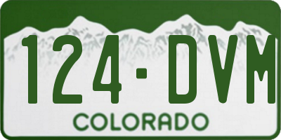 CO license plate 124DVM