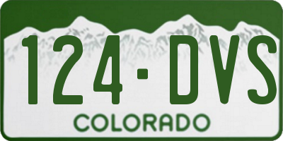 CO license plate 124DVS