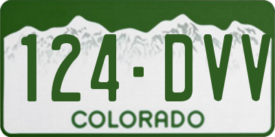 CO license plate 124DVV