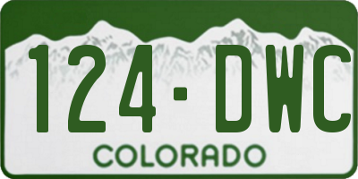 CO license plate 124DWC