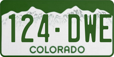 CO license plate 124DWE
