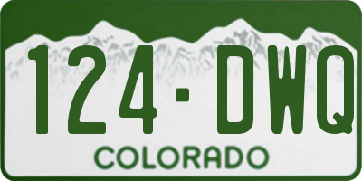 CO license plate 124DWQ