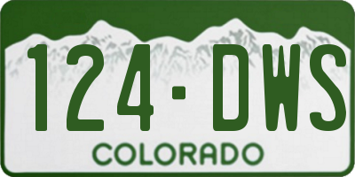 CO license plate 124DWS