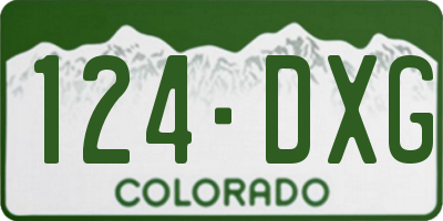 CO license plate 124DXG