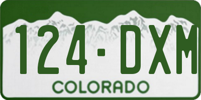 CO license plate 124DXM