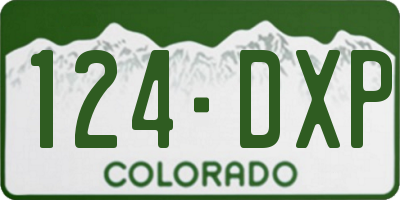 CO license plate 124DXP