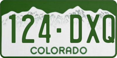 CO license plate 124DXQ