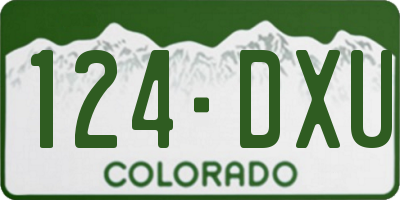 CO license plate 124DXU